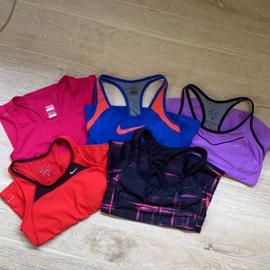 Nike DriFit Work Out Athletic Tops Built-In Bra